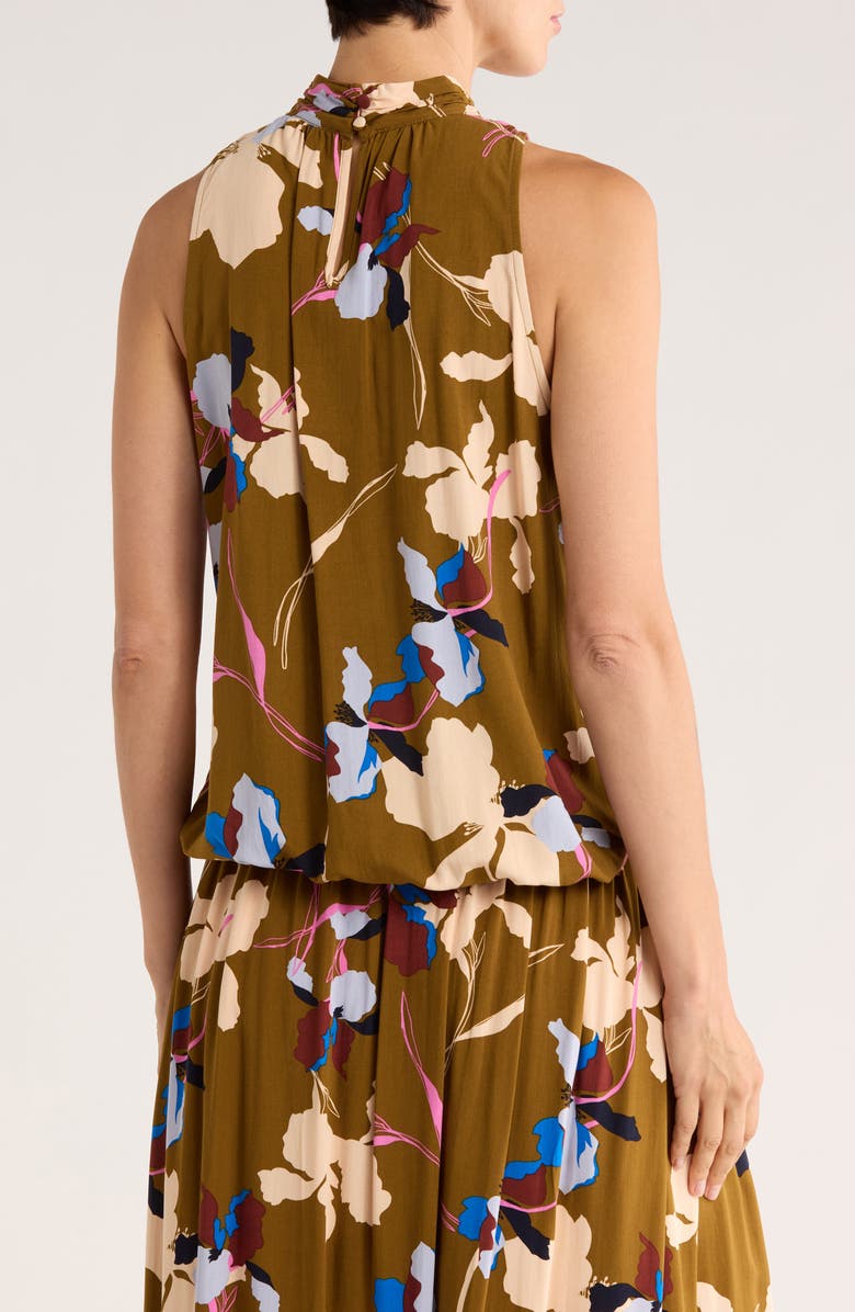 Daniel Rainn Mock Neck Sleeveless Top, Alternate, color, Breen