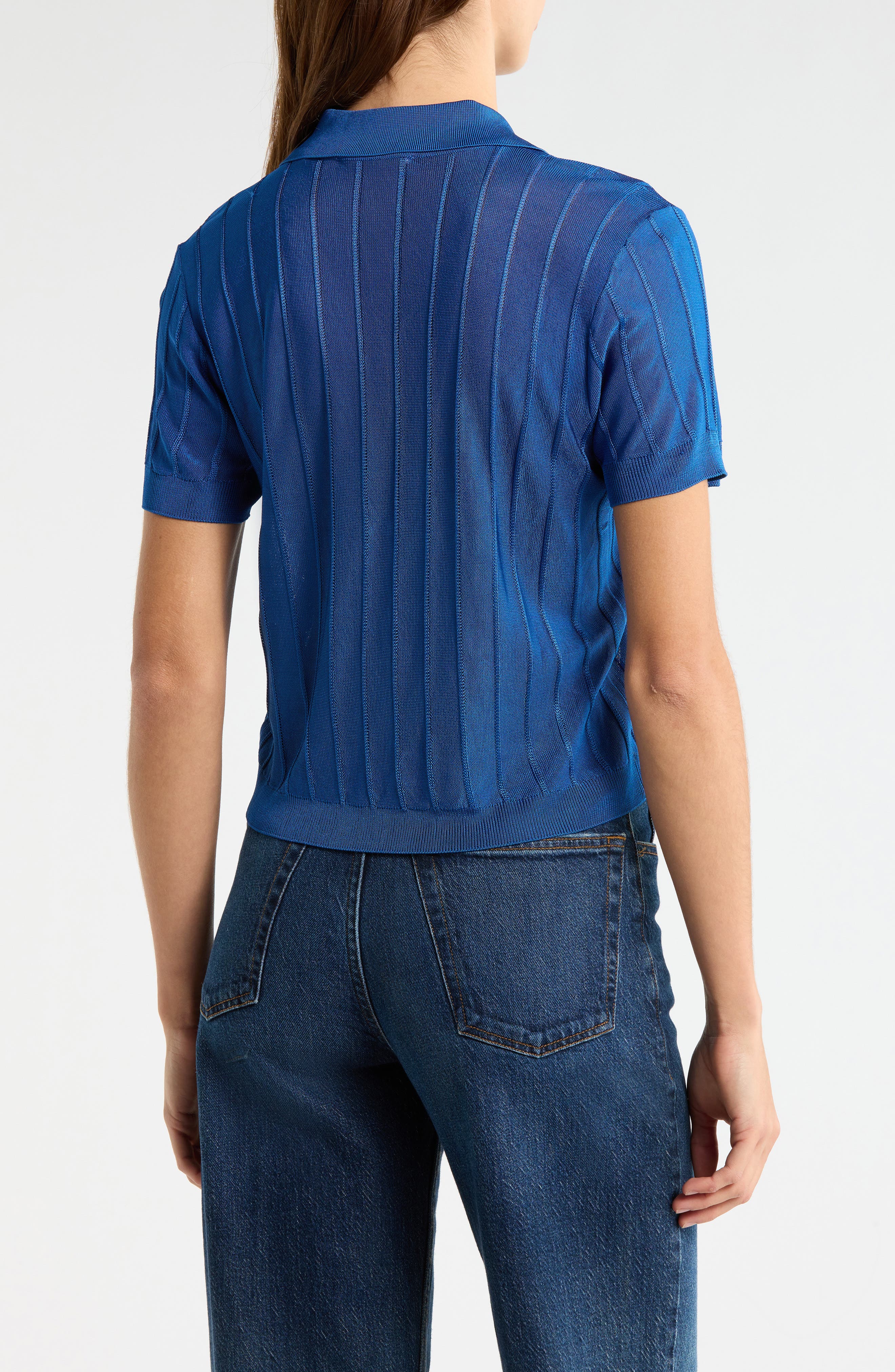 The Ribbed Polo Knit Top - image 2
