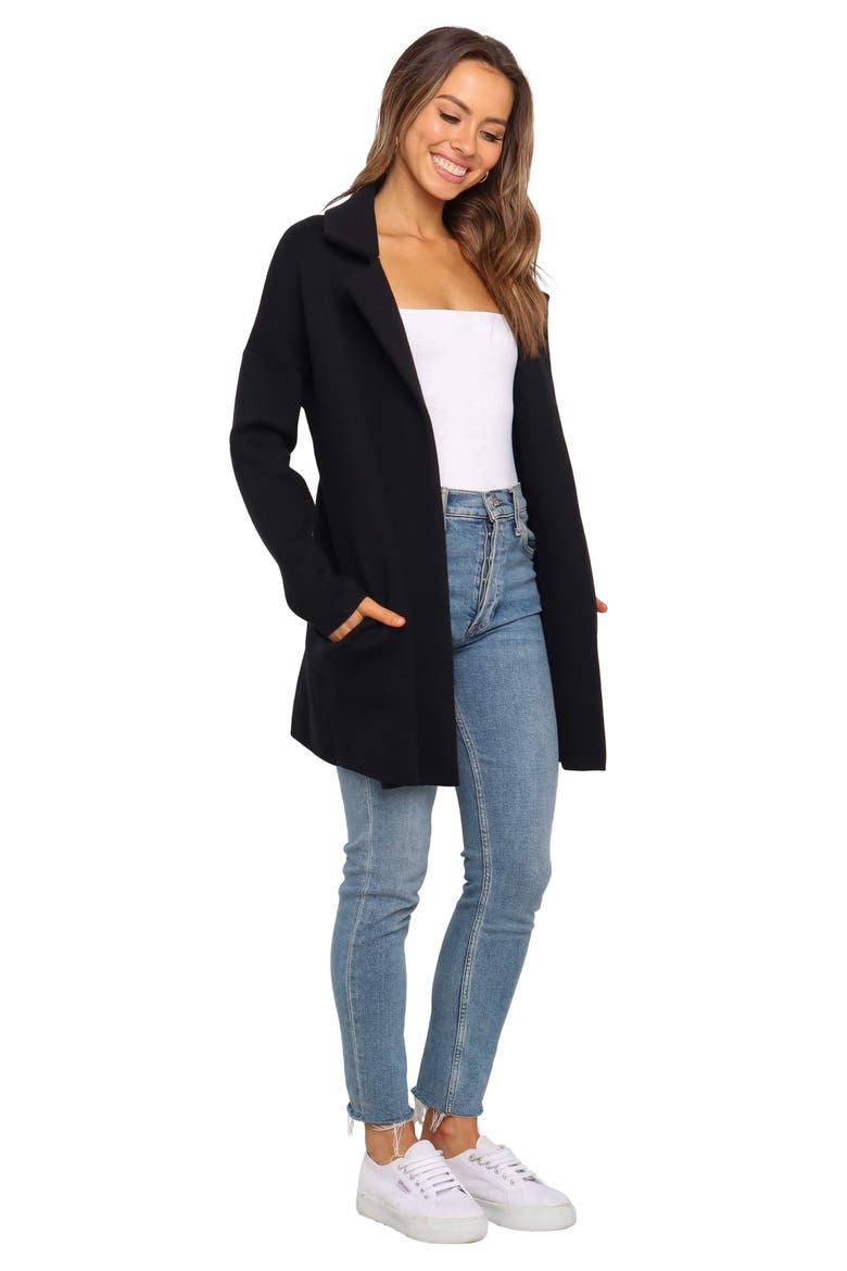 Lenore Longline Cardigan, Alternate, color, BLACK