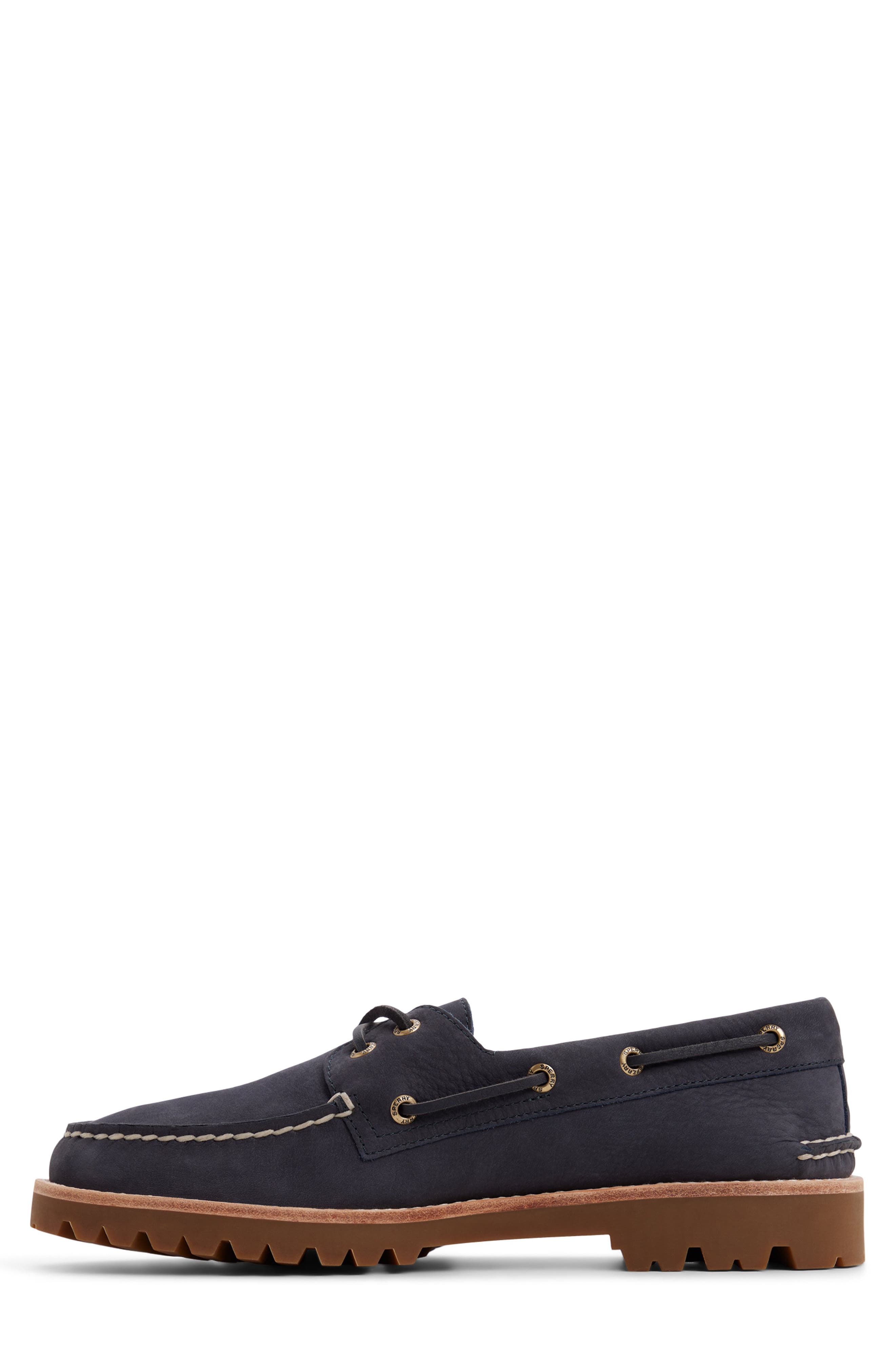 Authentic Original 2-Eye Lug Sole Boat Shoe, Alternate, color, NAVY