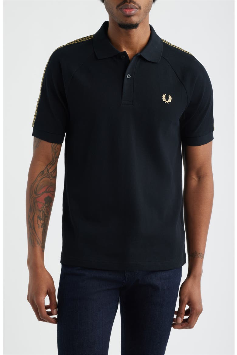 Cross Tape Polo, Main, color, BLACK