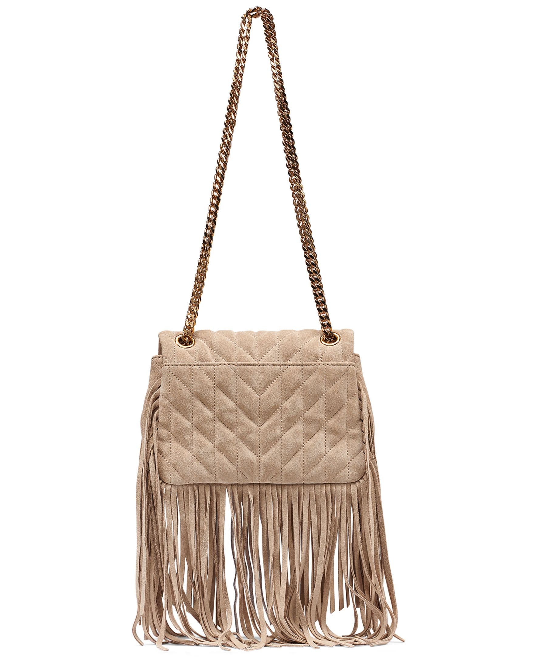 Lafayette Suede Fringe Crossbody Bag, Alternate, color, Cappucino