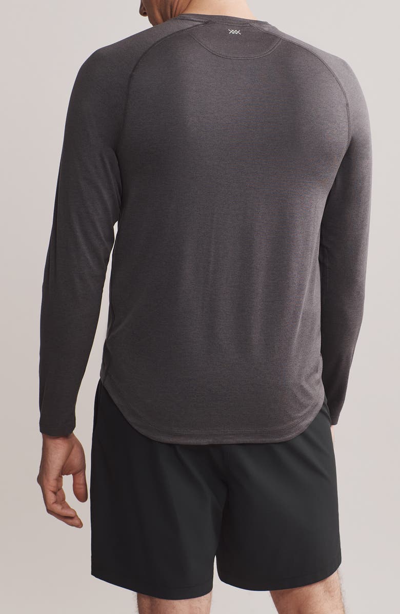 Rhone Atmosphere Long Sleeve Performance T-Shirt, Alternate, color, Asphalt Heather