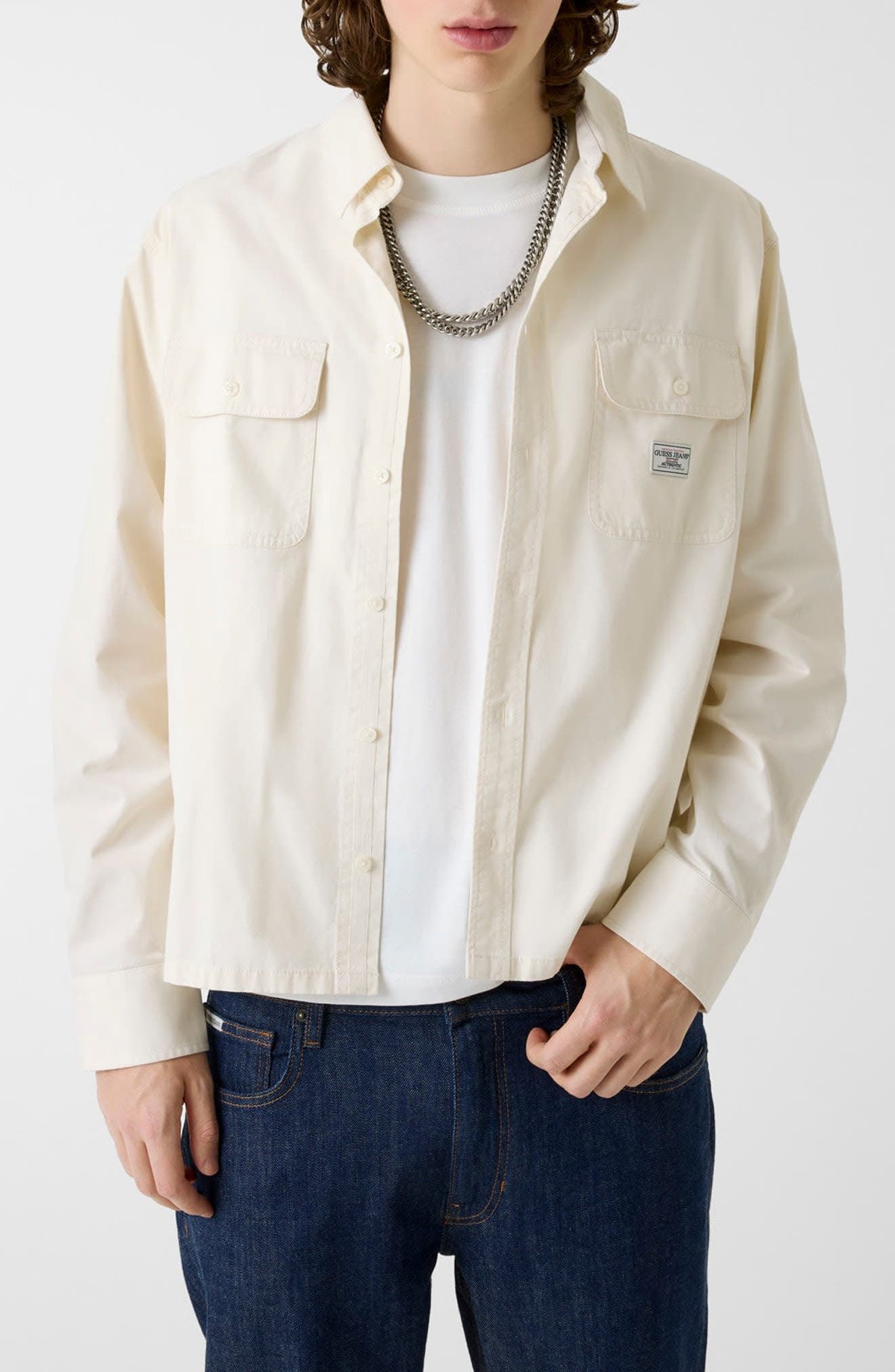 Boxy Cotton Shirt Jacket - image 3