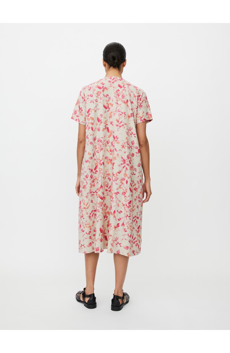 Masai Copenhagen MaNipani Floral Print Midi Dress, Alternate, color, Carmine