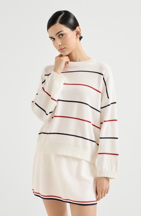 Textured stripe sweater