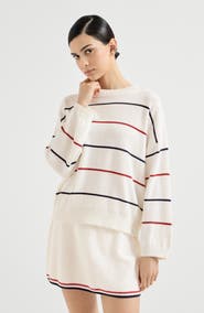 Brunello Cucinelli Textured stripe sweater
