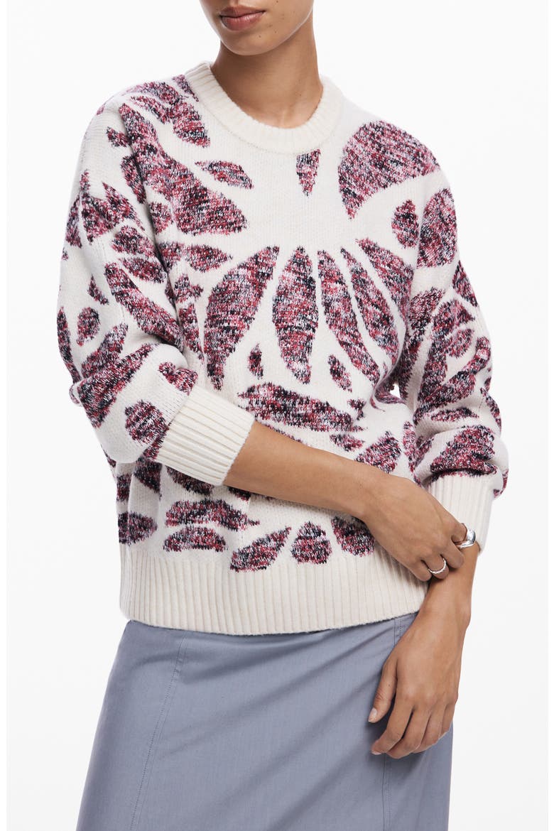 Kamloops Floral Crewneck Sweater, Main, color, MATERIAL FINISHES