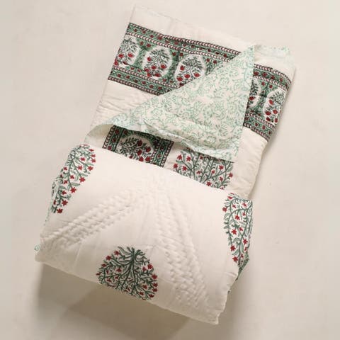 Blockprinted Reversible Quilt