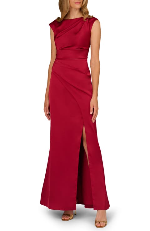 Sleeveless Satin Gown