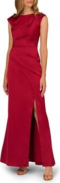 Aidan Mattox Sleeveless Satin Gown