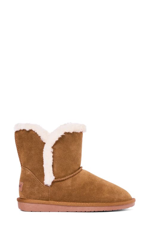 Minnetonka Milltown Water Resistant Faux Fur Bootie In Brown