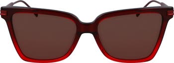 FERRAGAMO Gancini 56mm Butterfly Sunglasses | Nordstrom