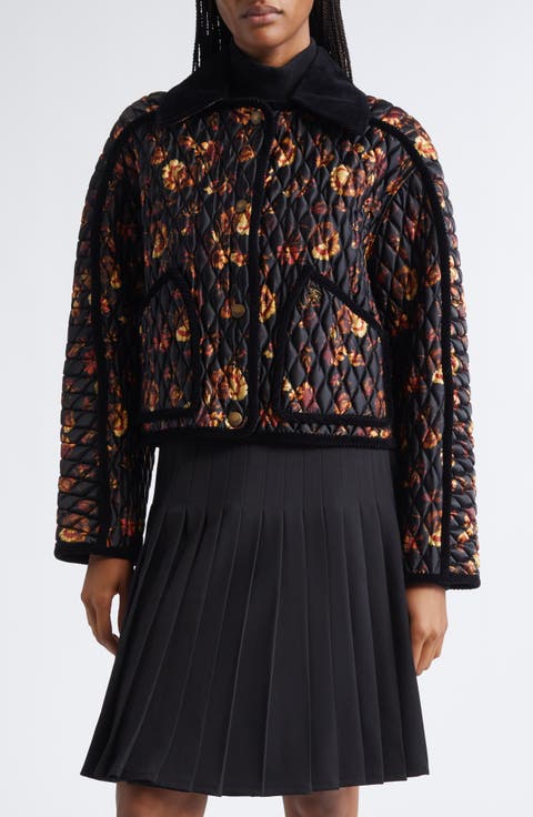 Crop Quilted Nylon Floriston Jacket