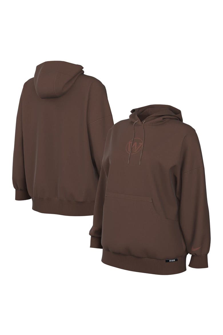 Women's Nike  Brown Golden State Warriors 2025/26 City Edition Remix Premium Fleece Hoodie, Main, color, Brown