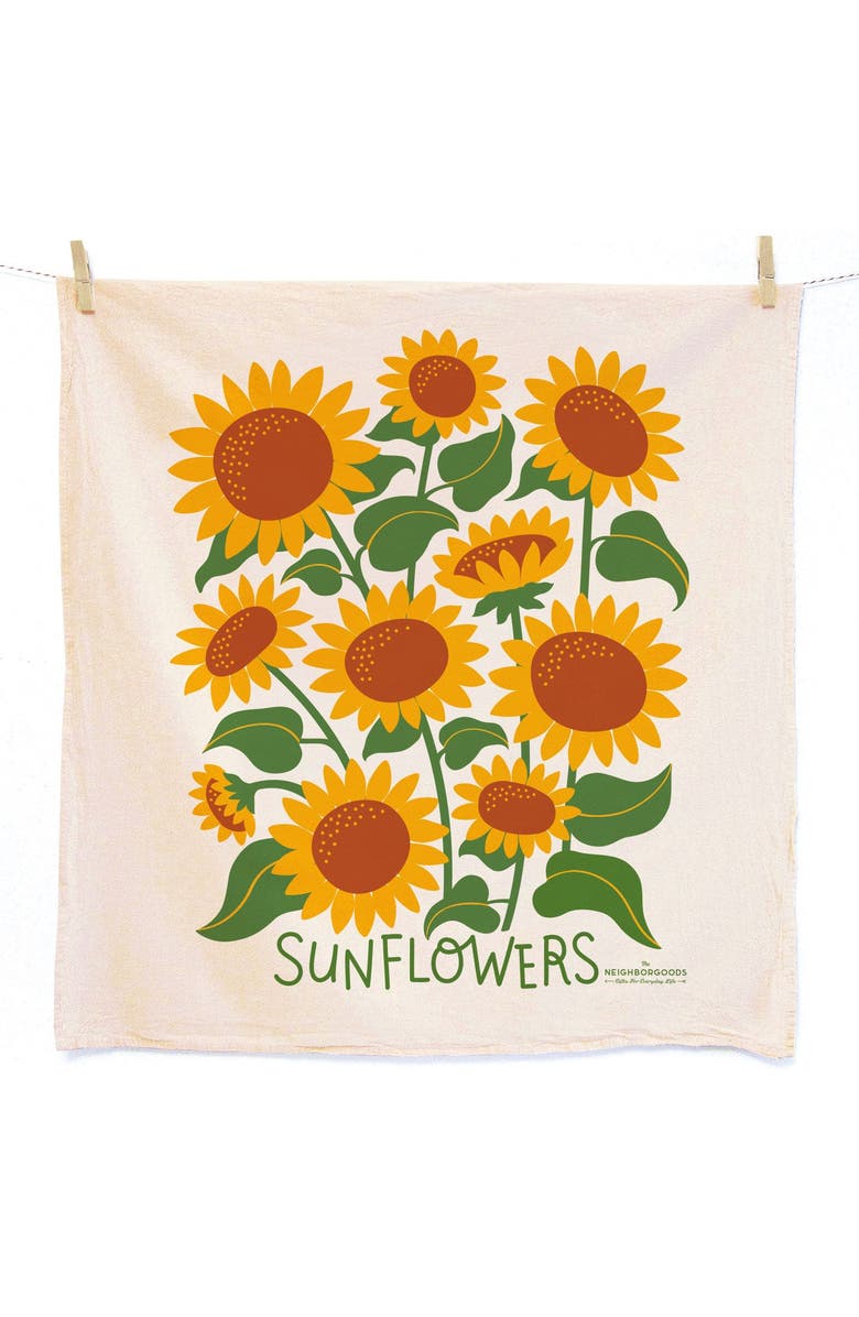 The Neighborgoods HELLO SUNSHINE - Dish Towel Set of 2, Alternate, color, NO COLOR