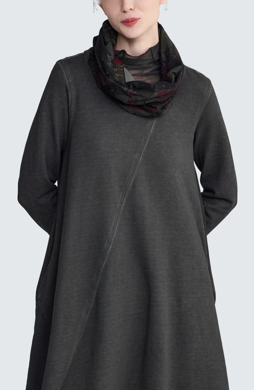 Luukaa Dewy Sculptural Jersey Collar Scarf In Black