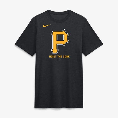 Men's Nike Heather Black Pittsburgh Pirates Hoist the Cone Tri-Blend T-Shirt