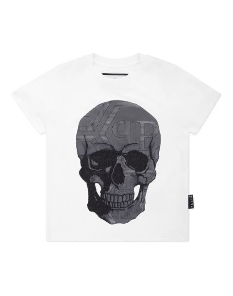 Jersey T-shirt Round Neck Ss Strass Skull Boy