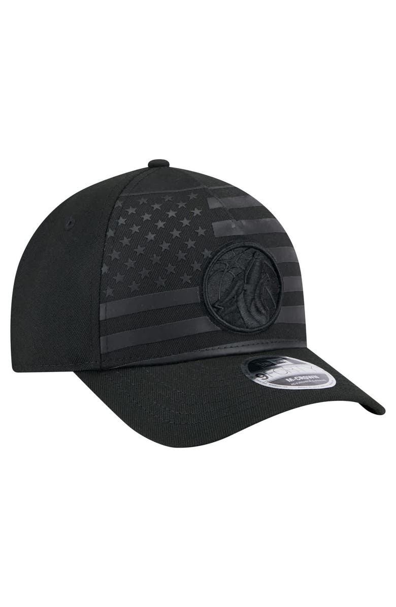 New Era Men's New Era  Black Minnesota Timberwolves Game Day Flag A-Frame 9FORTY Adjustable Hat, Alternate, color, 