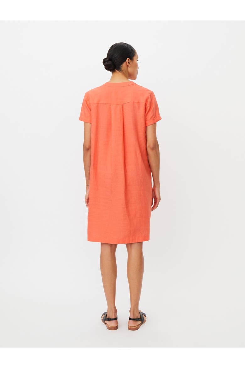 Manareela Linen V-Neck Tunic Dress, Alternate, color, Camellia