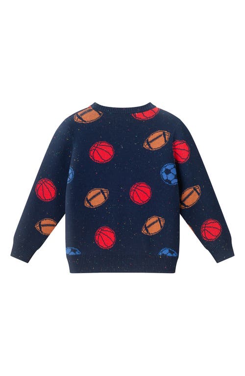 Andy & Evan Kids' Cotton Crewneck Sweater In Blue