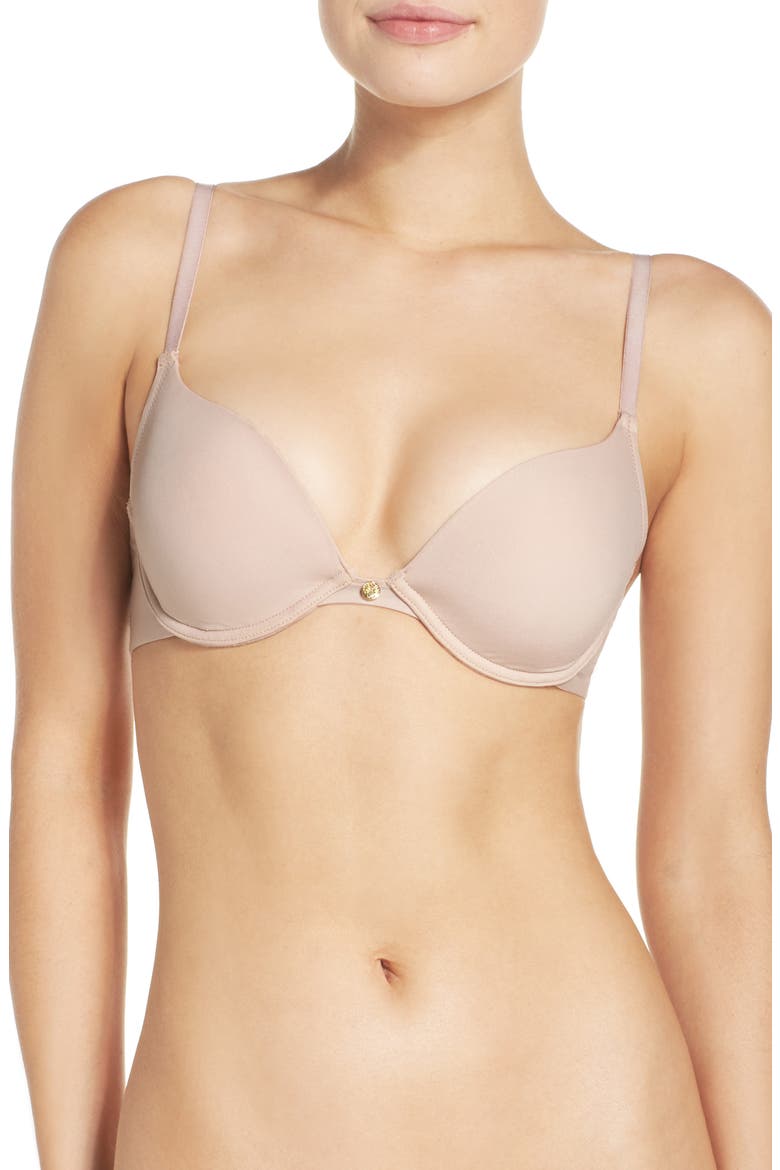 Pristine Push-Up Convertible Plunge Bra, Main, color, LIGHT MOCHA