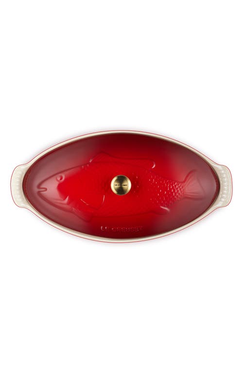 Le Creuset Heritage Covered Stoneware Fish Baker In Red