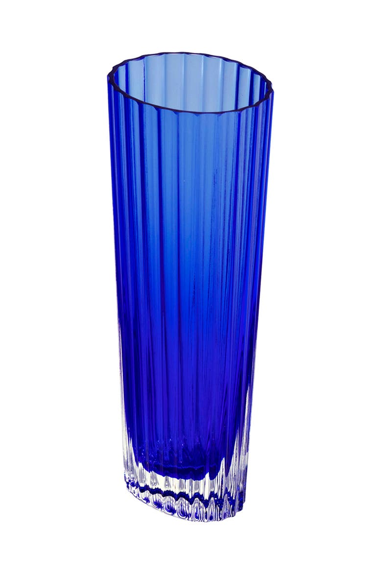 Champagne Glasses NASTRI Set of 6  Blue 7.5 oz, H 6.5", Main, color, Blue