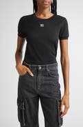 Dolce&Gabbana Crystal DG Logo Graphic Tee
