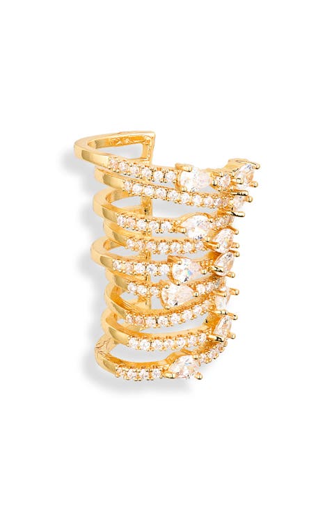 Cubic Zirconia Starburst Ear Cuff