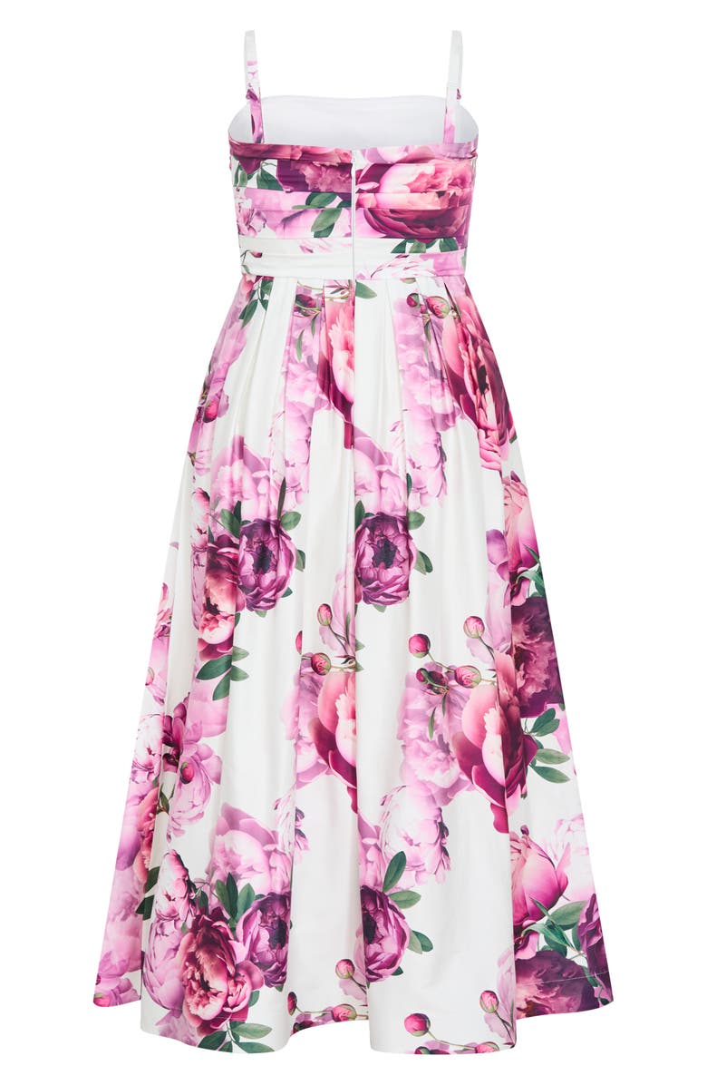 City Chic Rosalee Floral Maxi Dress, Alternate, color, Ivory Multi Bloom