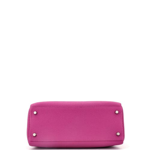 Pre-owned Hermes  Hermes Kelly Handbag Pink Togo With Palladium Hardware 28 In Purple