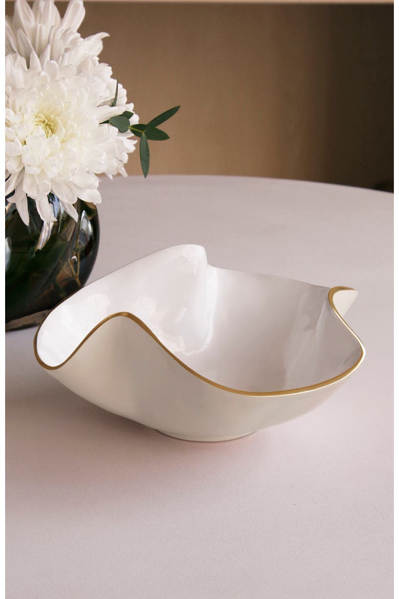 ENCANTO Aries Medium Bowl, Alternate, color, Cream and White