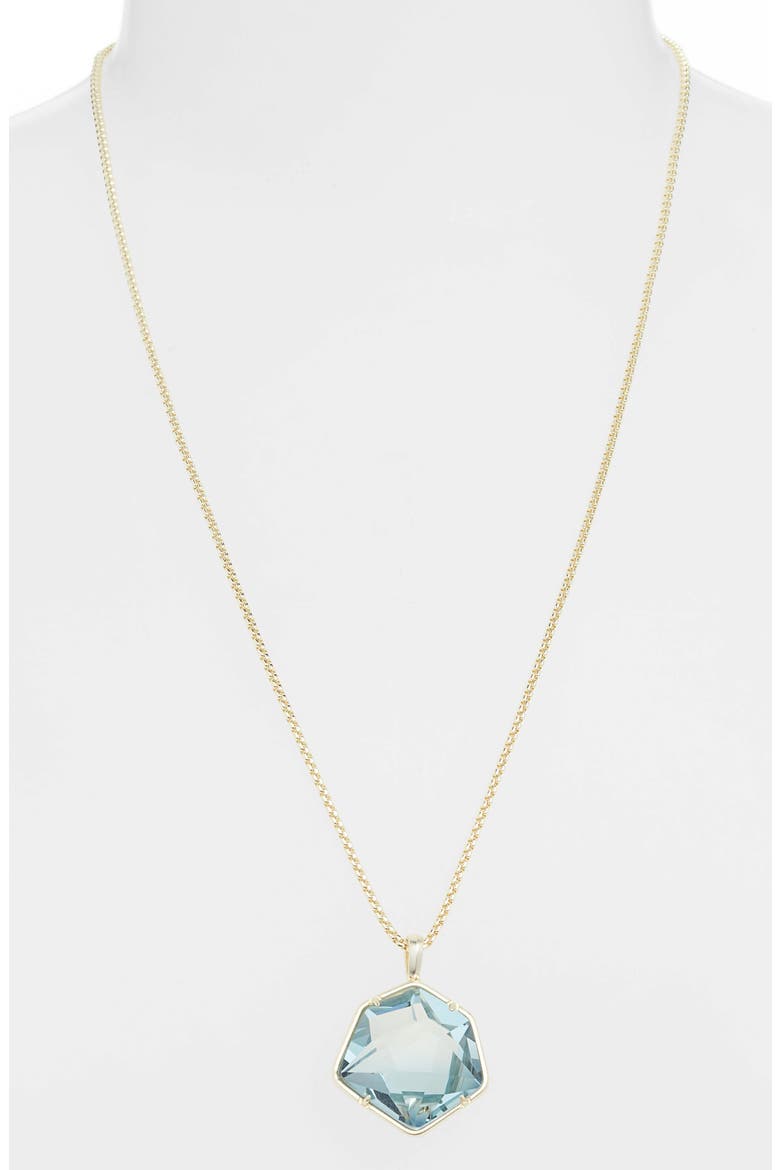 Vanessa Long Large Pendant Necklace, Main, color, GOLD/ STEEL GREY OMBRE