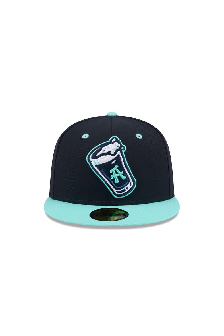 Men's New Era  Navy Asheville Tourists Theme Nights 59FIFTY Fitted Hat, Alternate, color, Navy