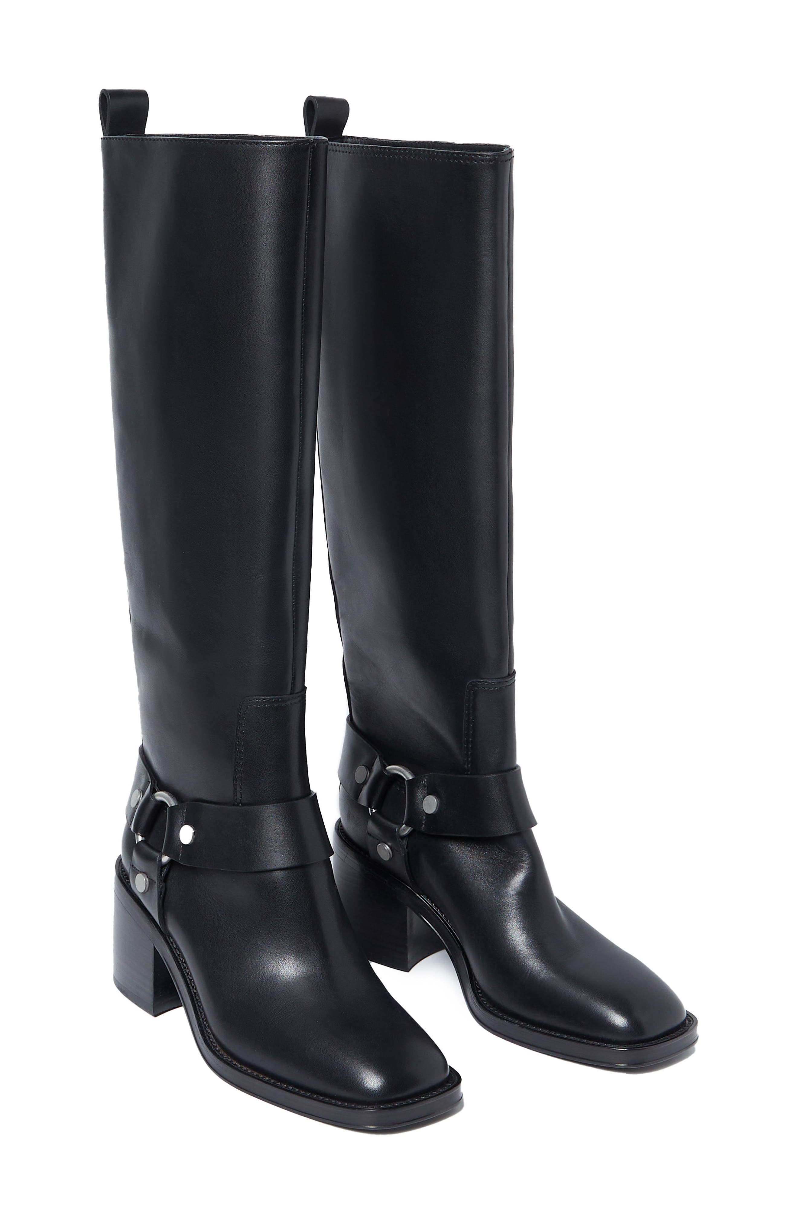 Loeffler Randall Audrey Engineer Knee High Boot, Alternate, color, Black