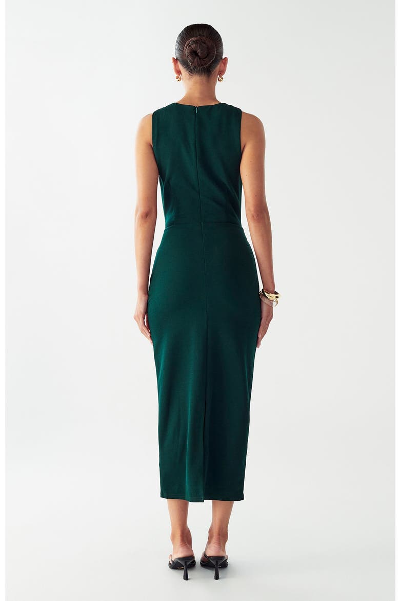 Aleda Midi Dress, Alternate, color, Emerald