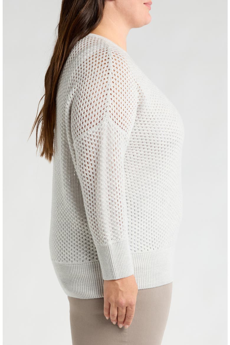 Open Stitch Wool Sweater, Alternate, color, SEA SALT