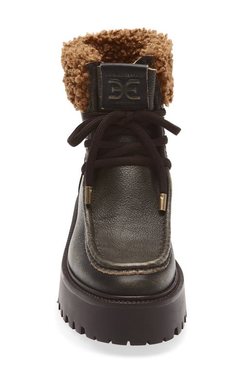 Sam Edelman Elara Faux Shearling Lug Sole Boot In Brown