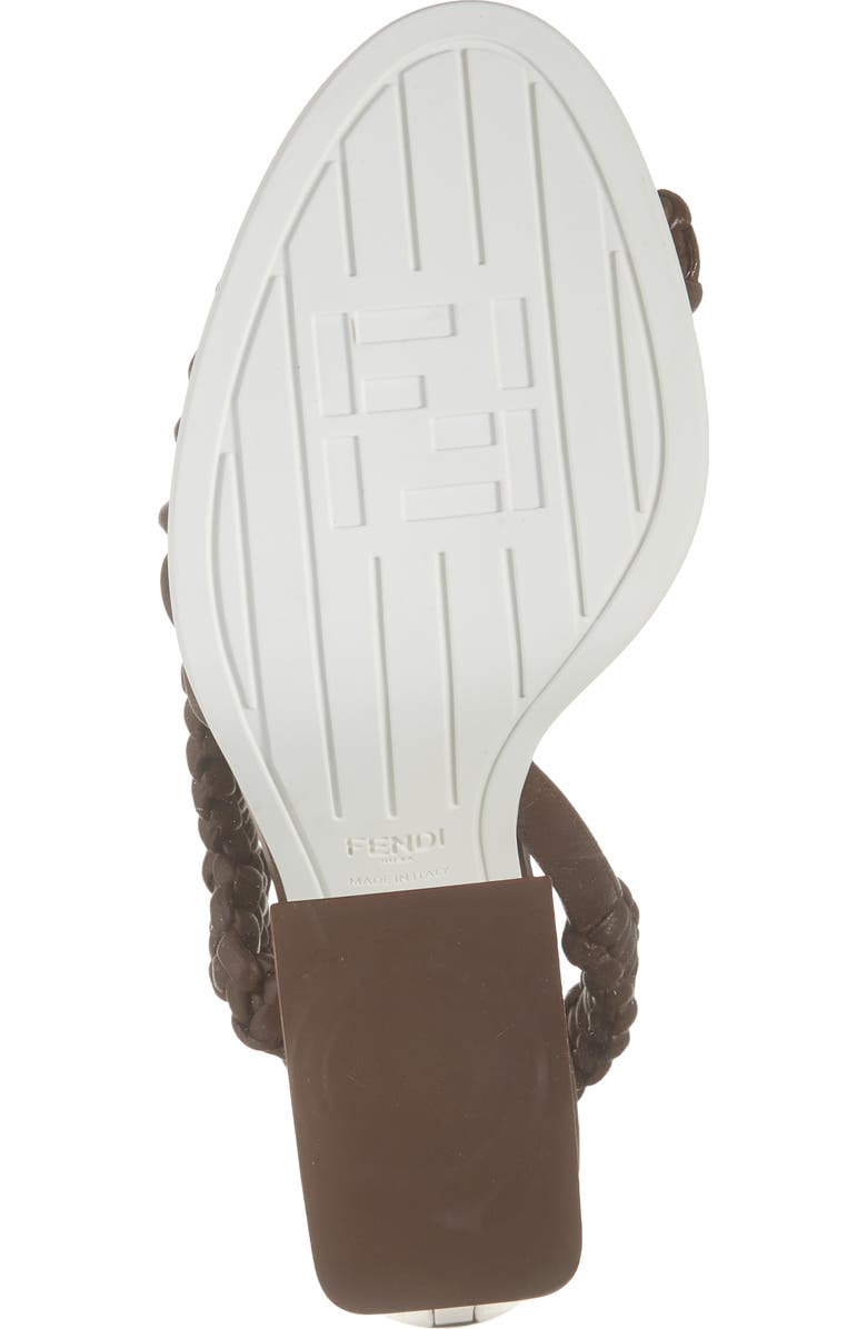 Fendi Arco Slingback Sandal, Alternate, color, F1vnn Mahogany Gial Bianco