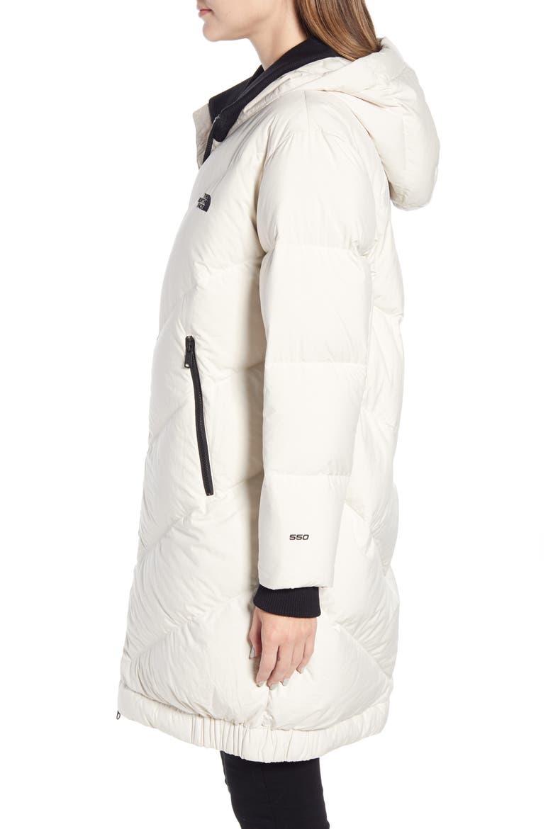 Albroz 550 Fill Power Down Hooded Jacket, Alternate, color, VINTAGE WHITE
