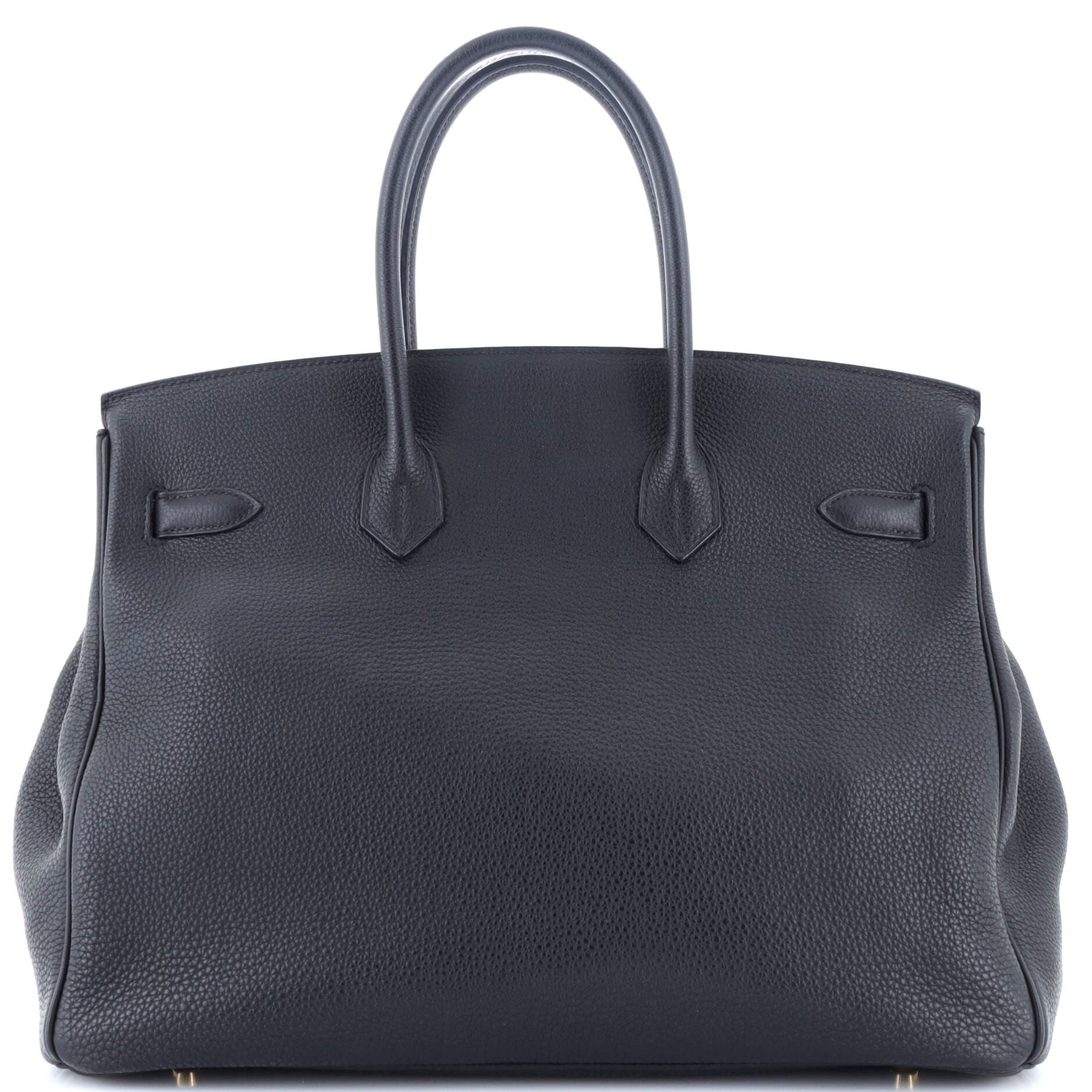 Pre-Owned Hermes Birkin Handbag Black Togo with Gold Hardware 35, Alternate, color, 