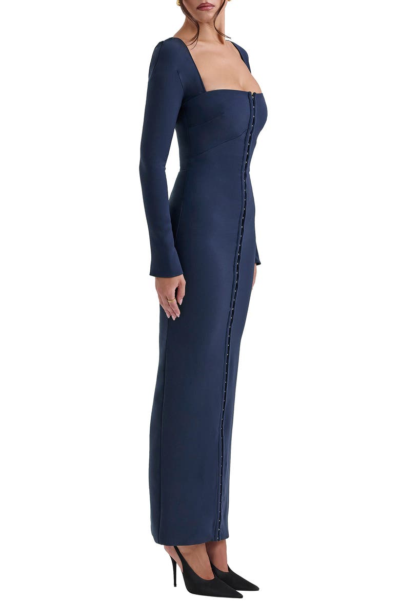 Corinthia Long Sleeve Cocktail Dress, Alternate, color, DRESS BLUES