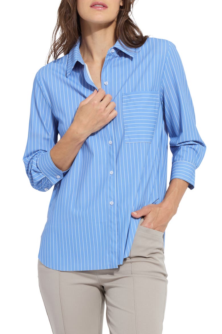 Schiffer Stripe Button-Up Shirt, Main, color, FRESH CHIC STRIPE