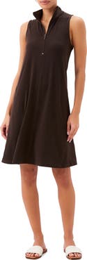 Karen Kane Travel Jersey Half Zip Shift Dress