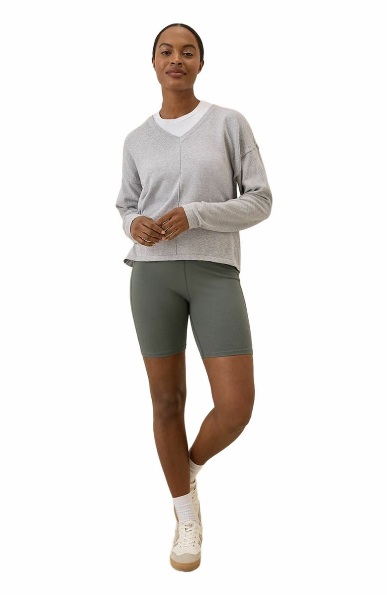 Pact On The Go-To Bike Short Made with Organic Cotton, Main, color, Castor Grey
