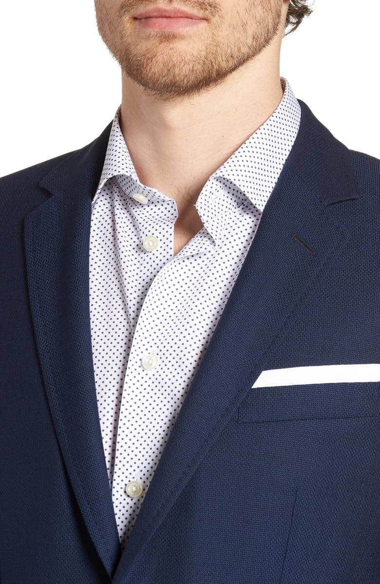 BOSS Hutson Slim Fit Wool Blazer, Alternate, color,