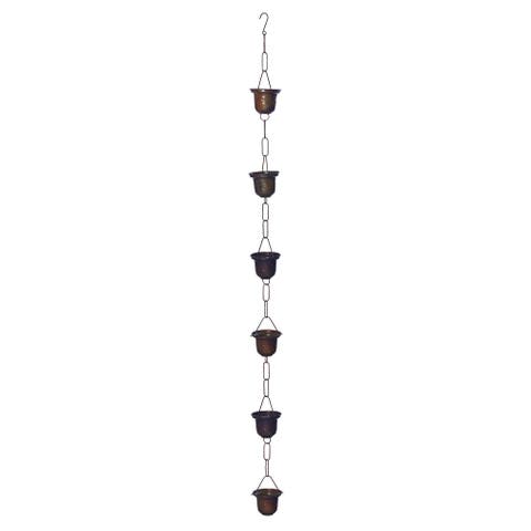 Rain Chain Hanging Planter with Pot