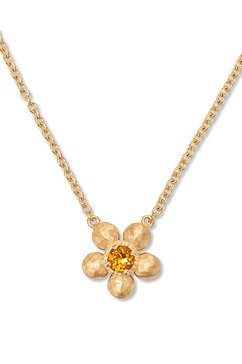 Flore Necklace Madeira Quartz, Alternate, color, Gold/Madeira Quartz
